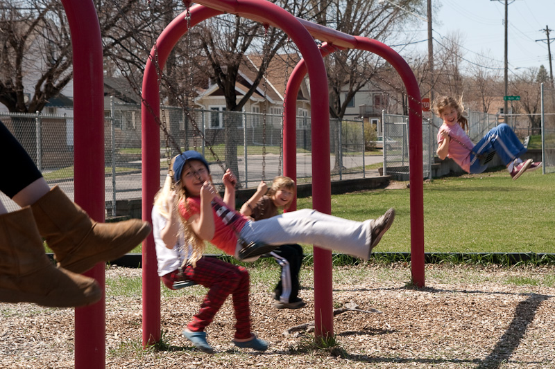 April 10, 2010<nbsp/> @<nbsp/> 12:21<br/><br/>on the swings with her friends
