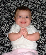 happy baby on the floor